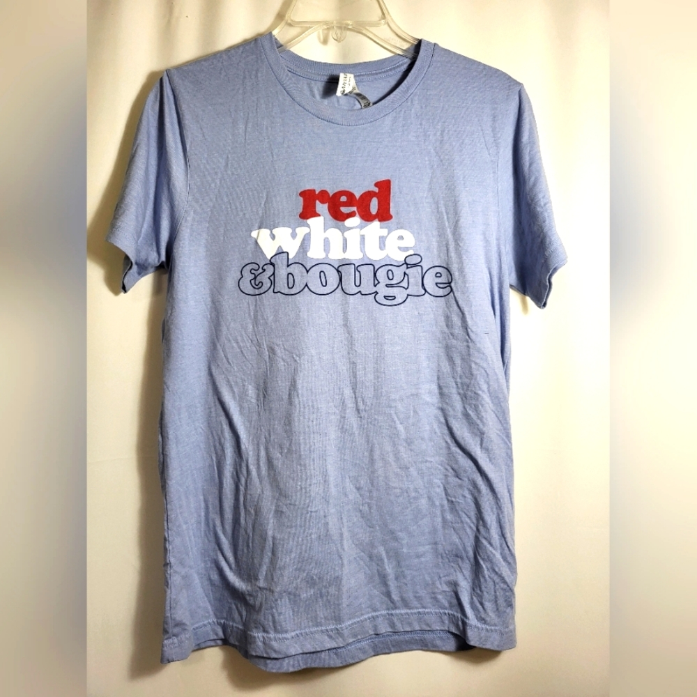 Canvas Bella blue short sleeve graphic tee women's M  #1799